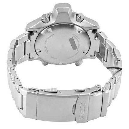 Orologio da uomo Citizen Promaster Aqualand in acciaio inossidabile quadrante blu al quarzo diver JP2000-67L 200M