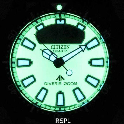 Orologio da uomo Citizen Promaster Aqualand Full Luminous Dial Quartz Diver's JP2007-17W 200M
