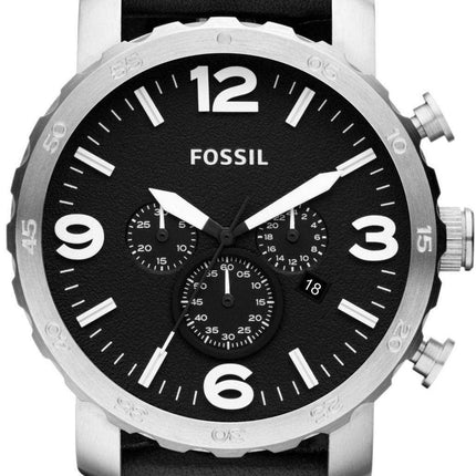 Fossil Nate Chronograph Black Dial JR1436 - Orologio da uomo