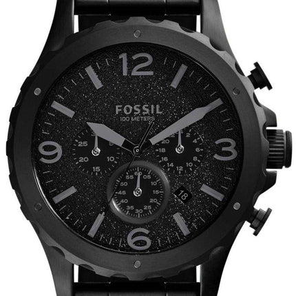 Orologio da uomo Fossil Nate Chronograph con quadrante nero JR1470