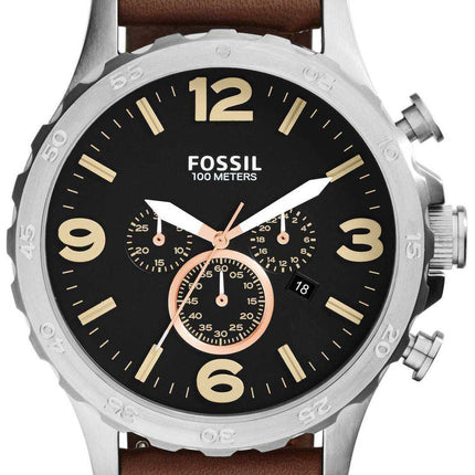 Fossil Nate Chronograph Black Dial JR1475 - Orologio da uomo