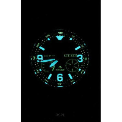 Orologio da uomo Citizen Promaster Land 35th Anniversary Cronografo Quadrante Verde Eco-Drive JV1005-02W 200M