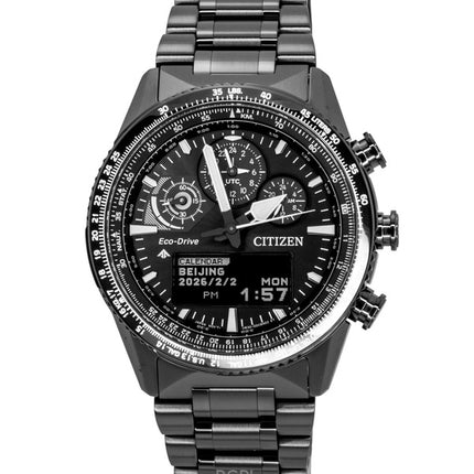 Orologio da uomo Citizen Promaster Skyhawk U830 Cronografo Eco-Drive Diver's JV2005-58E 200M con quadrante nero
