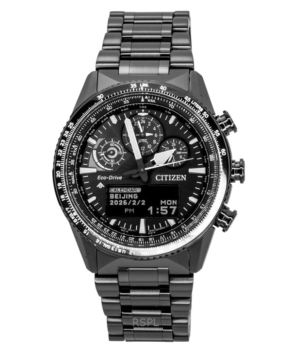 Orologio da uomo Citizen Promaster Skyhawk U830 Cronografo Eco-Drive Diver's JV2005-58E 200M con quadrante nero