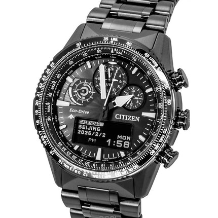 Orologio da uomo Citizen Promaster Skyhawk U830 Cronografo Eco-Drive Diver's JV2005-58E 200M con quadrante nero