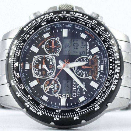 Orologio da uomo Citizen Promaster Skyhawk Titanium Eco-Drive Radio Controlled World Time JY0080-62E