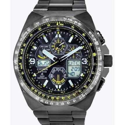 Orologio da uomo Citizen Promaster Skyhawk AT con quadrante nero cronografo Eco-Drive JY8127-59E 200M