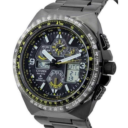 Orologio da uomo Citizen Promaster Skyhawk AT con quadrante nero cronografo Eco-Drive JY8127-59E 200M
