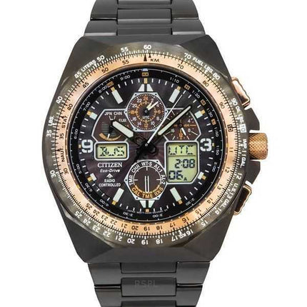 Orologio da uomo Citizen Promaster Skyhawk AT Anniversary Limited Edition quadrante nero Eco-Drive JY8146-54E 200M