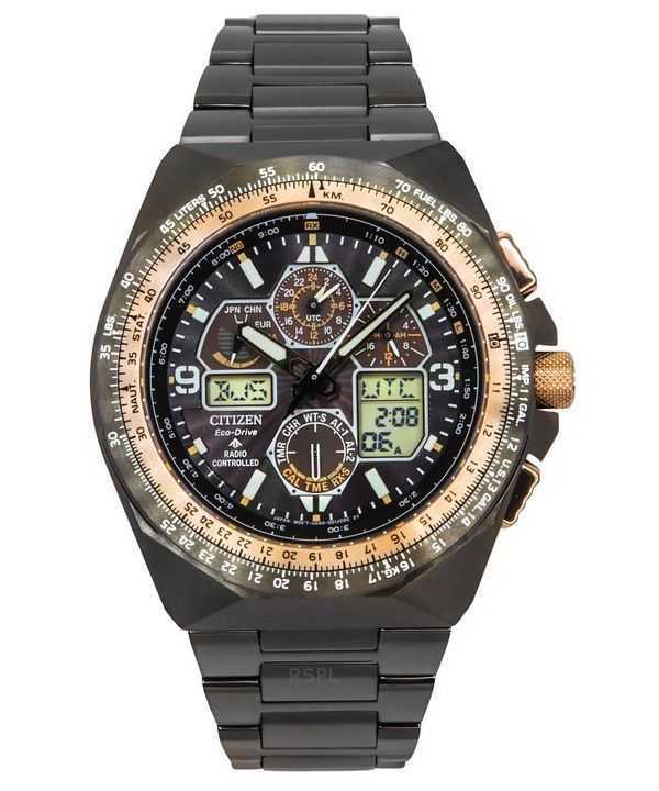 Orologio da uomo Citizen Promaster Skyhawk AT Anniversary Limited Edition quadrante nero Eco-Drive JY8146-54E 200M