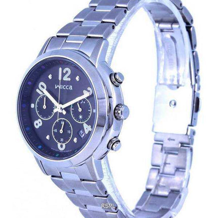 Orologio da donna Citizen Wicca Chronograph Acciaio inossidabile quadrante nero Solar KF5-012-53.G