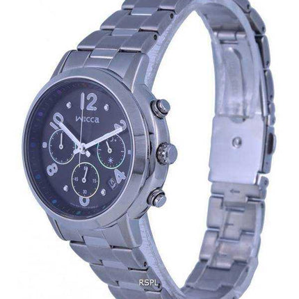 Orologio da donna Citizen Wicca Chronograph Acciaio inossidabile quadrante nero Solar KF5-012-53.G