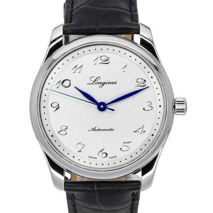 Longines Master Collection 190° anniversario cinturino in pelle quadrante argento automatico L2.793.4.73.2 orologio da uomo