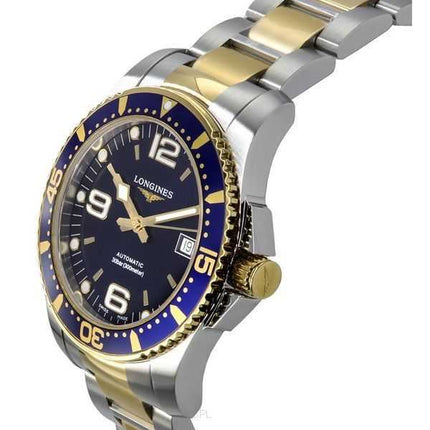 Orologio da uomo Longines HydroConquest bicolore in acciaio inossidabile con quadrante blu automatico L3.742.3.96.7 300M