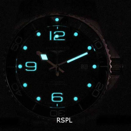 Longines HydroConquest verde opaco con quadrante Super-LumiNova Automatic Diver&#39;s L3.781.4.06.6 300M Orologio da uomo