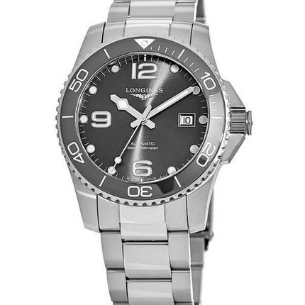 Orologio da uomo Longines HydroConquest in acciaio inossidabile con quadrante grigio automatico L3.781.4.76.6 300M