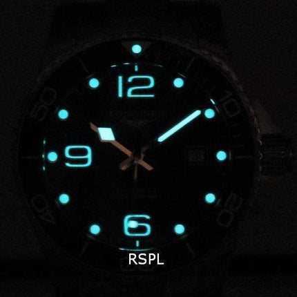Longines HydroConquest Sunray Blue con quadrante Super-LumiNova Automatic Diver's L3.782.4.96.6 300M Orologio da uomo