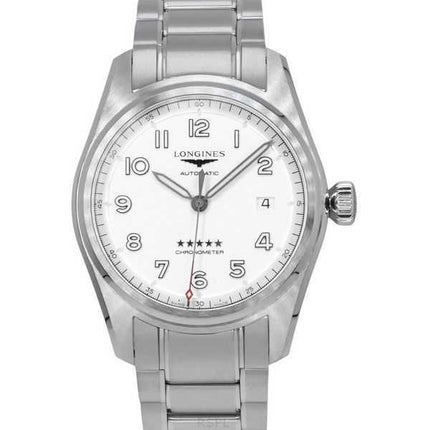 Longines Spirit Chronometer in acciaio inossidabile quadrante argento automatico L3.810.4.73.6 100M orologio da uomo