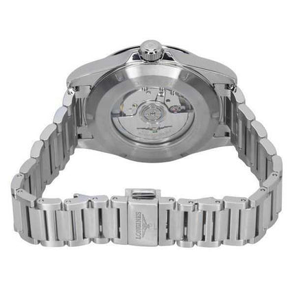 Orologio da uomo Longines Conquest in acciaio inossidabile Sunray quadrante nero automatico L3.830.4.52.6 100M