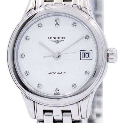 Longines Flagship Automatic Diamond quadrante bianco L4.274.4.27.6 orologio da donna