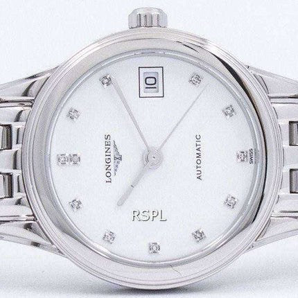 Longines Flagship Automatic Diamond quadrante bianco L4.274.4.27.6 orologio da donna