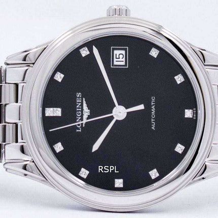 Longines Flagship Automatic Diamond Black Dial L4.774.4.57.6 Orologio da uomo