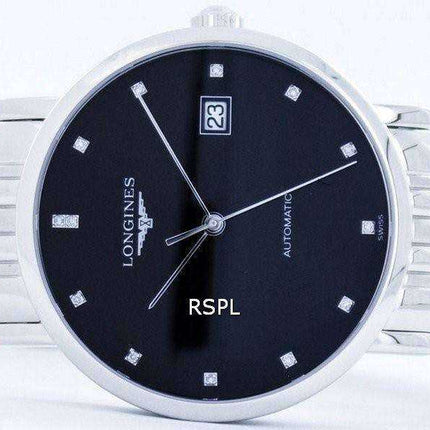 Orologio da uomo Longines Elegant Automatic Diamond Accent L4.810.4.57.6