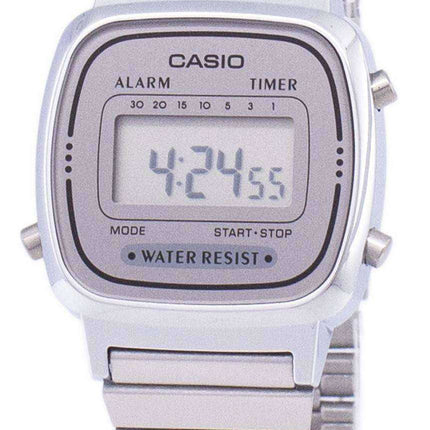 Casio Digital Alarm Timer per sveglia in acciaio inossidabile LA670WA-7DF LA670WA-7 Orologio da donna