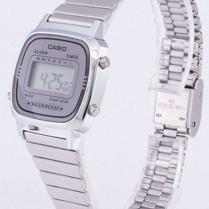Casio Digital Alarm Timer per sveglia in acciaio inossidabile LA670WA-7DF LA670WA-7 Orologio da donna