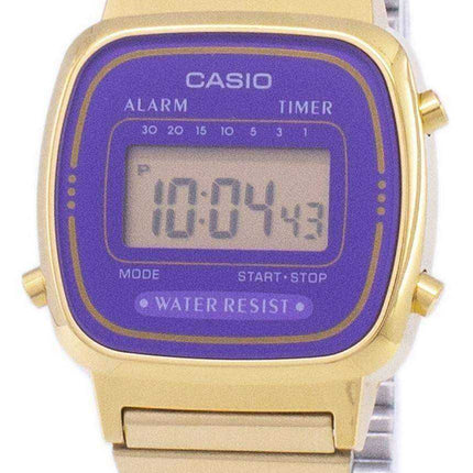 Casio Digital Alarm Timer in acciaio inossidabile LA670WGA-6DF LA670WGA-6 Orologio da donna