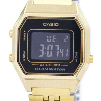 Orologio al quarzo digitale Casio in acciaio inossidabile LA680WGA-1BDF Orologio donna LA680WGA-1B