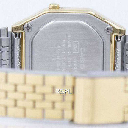 Orologio al quarzo digitale Casio in acciaio inossidabile LA680WGA-1BDF Orologio donna LA680WGA-1B