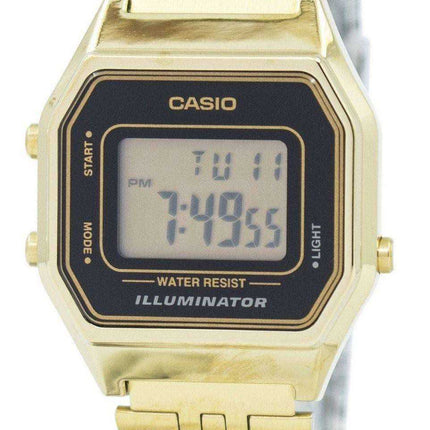Casio Digital Al quarzo Illuminatore in acciaio inossidabile LA680WGA-1DF LA680WGA-1 Orologio da donna