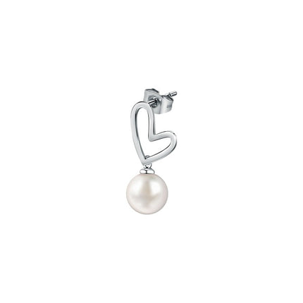 La Petite Story Orecchini singoli in acciaio con perla sintetica LPS02AQM24 per donna