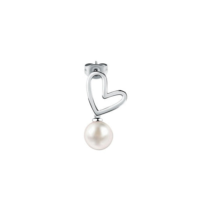 La Petite Story Orecchini singoli in acciaio con perla sintetica LPS02AQM24 per donna