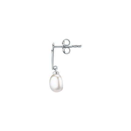 La Petite Story Orecchini singoli in acciaio con perla sintetica LPS02AQM24 per donna