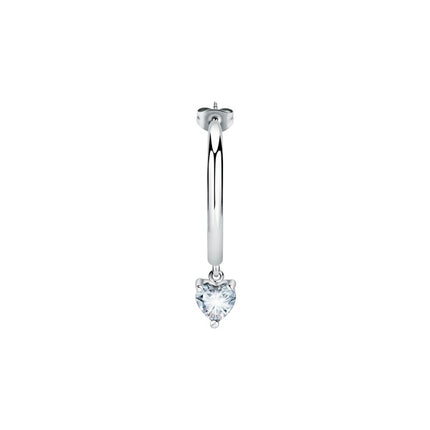 La Petite Story Orecchini singoli in acciaio con cristallo trasparente LPS02AQM26 per donna