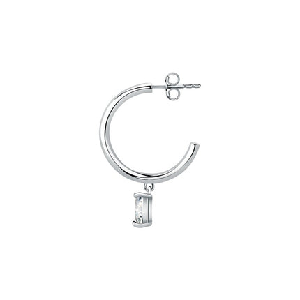 La Petite Story Orecchini singoli in acciaio con cristallo trasparente LPS02AQM26 per donna