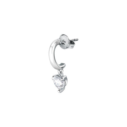 La Petite Story Orecchini singoli in acciaio con zircone trasparente LPS02AQM33 per donna
