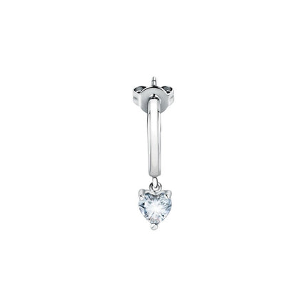 La Petite Story Orecchini singoli in acciaio con zircone trasparente LPS02AQM33 per donna
