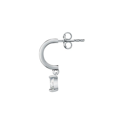 La Petite Story Orecchini singoli in acciaio con zircone trasparente LPS02AQM33 per donna