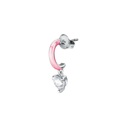 La Petite Story Orecchini singoli in acciaio con zircone trasparente LPS02AQM34 per donna