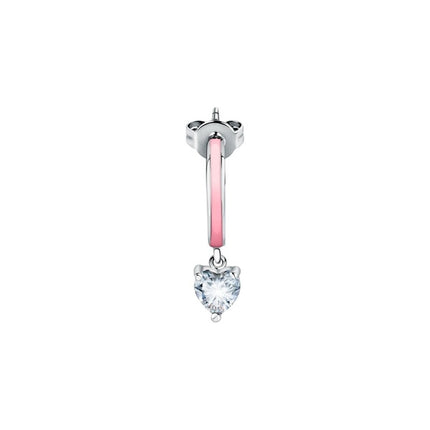 La Petite Story Orecchini singoli in acciaio con zircone trasparente LPS02AQM34 per donna