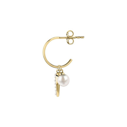 La Petite Story - Orecchini in acciaio color oro con perle sintetiche e cristallo trasparente LPS02AQM38 per donna