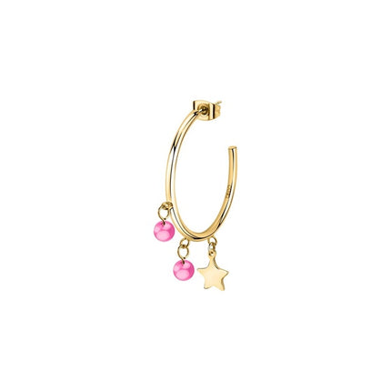 Orecchini a stella in acciaio color oro con perline fucsia La Petite Story LPS02AQM44 per donna