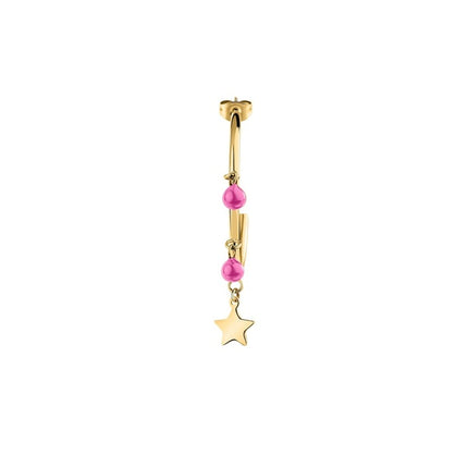 Orecchini a stella in acciaio color oro con perline fucsia La Petite Story LPS02AQM44 per donna