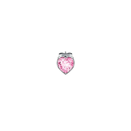 La Petite Story Orecchini singoli in acciaio con cuore di rosa e cristallo LPS02AQM51 per donna