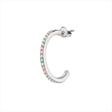 Orecchini a cerchio La Petite Story in ottone con C e zirconi arcobaleno LPS02ARQ103 per donna