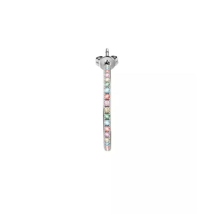 Orecchini a cerchio La Petite Story in ottone con C e zirconi arcobaleno LPS02ARQ103 per donna