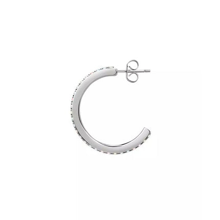 Orecchini a cerchio La Petite Story in ottone con C e zirconi arcobaleno LPS02ARQ103 per donna